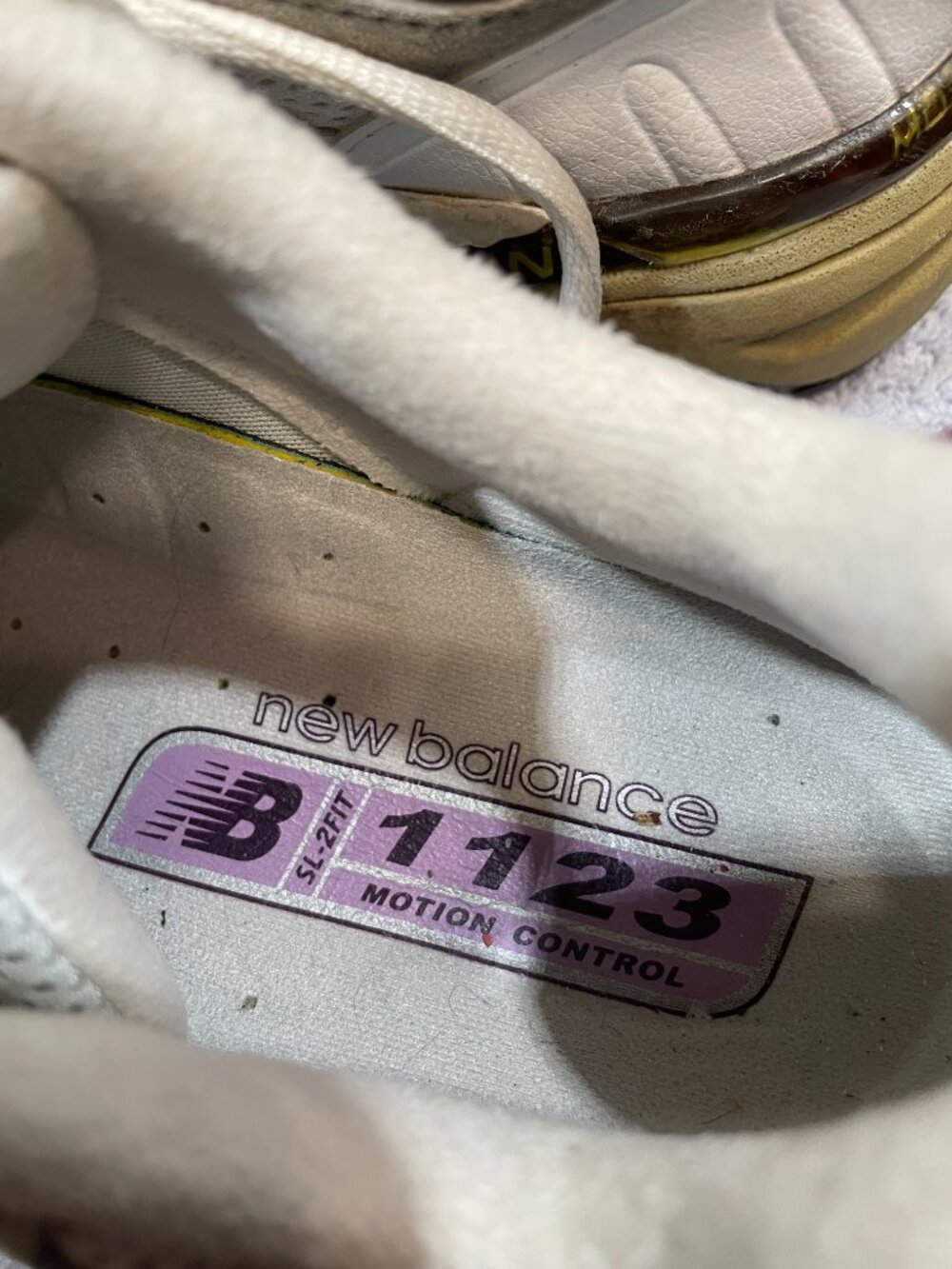 New Balance 1123 Running Shoes Sneakers Womens Size 7 White Purple Made in USA - Picture 7 of 12